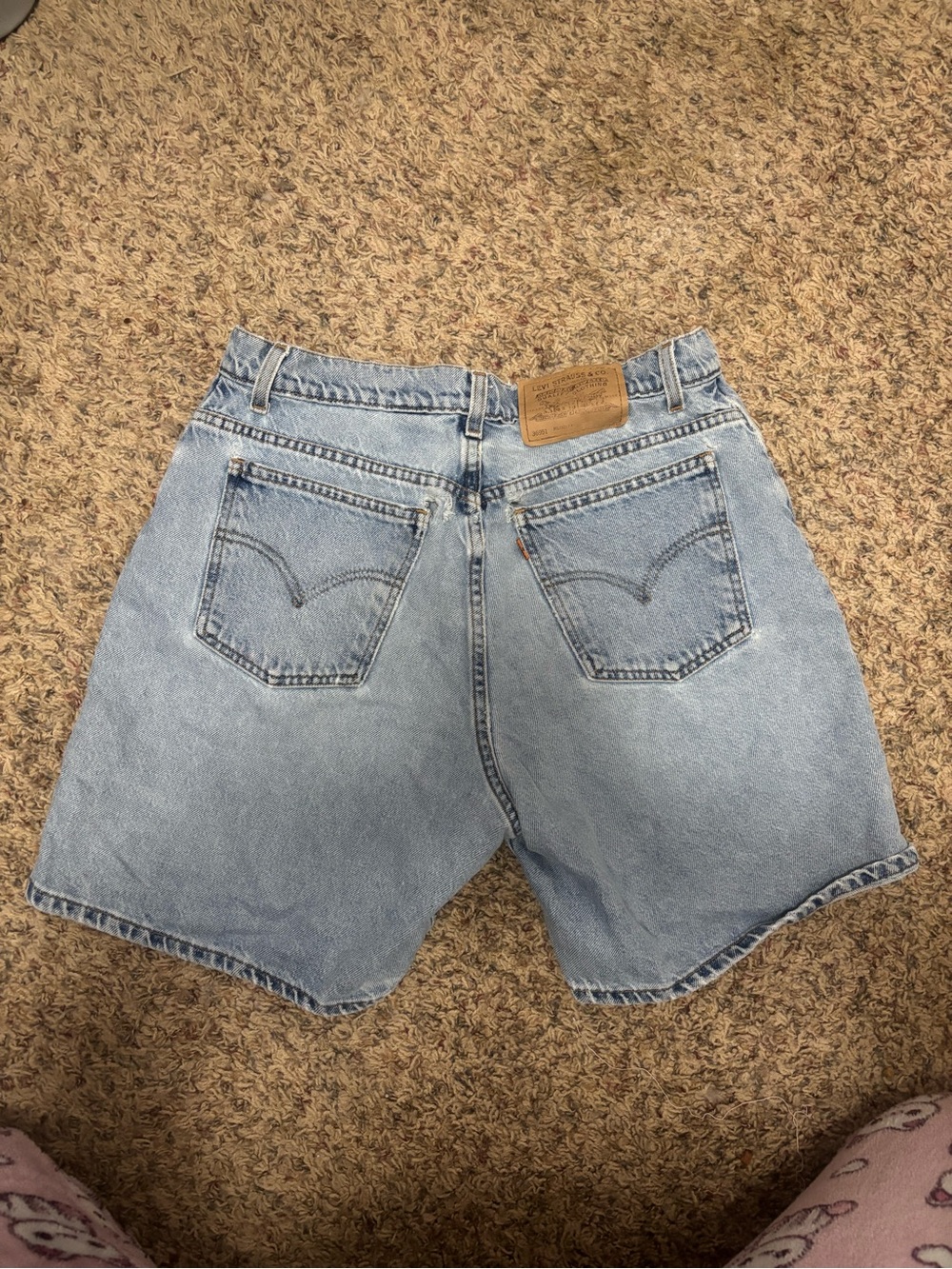 Vintage 1996 Levi’s 951 Relaxed Fit Orange Tag Denim Shorts — Women’s Size 14 - Picture 5 of 10